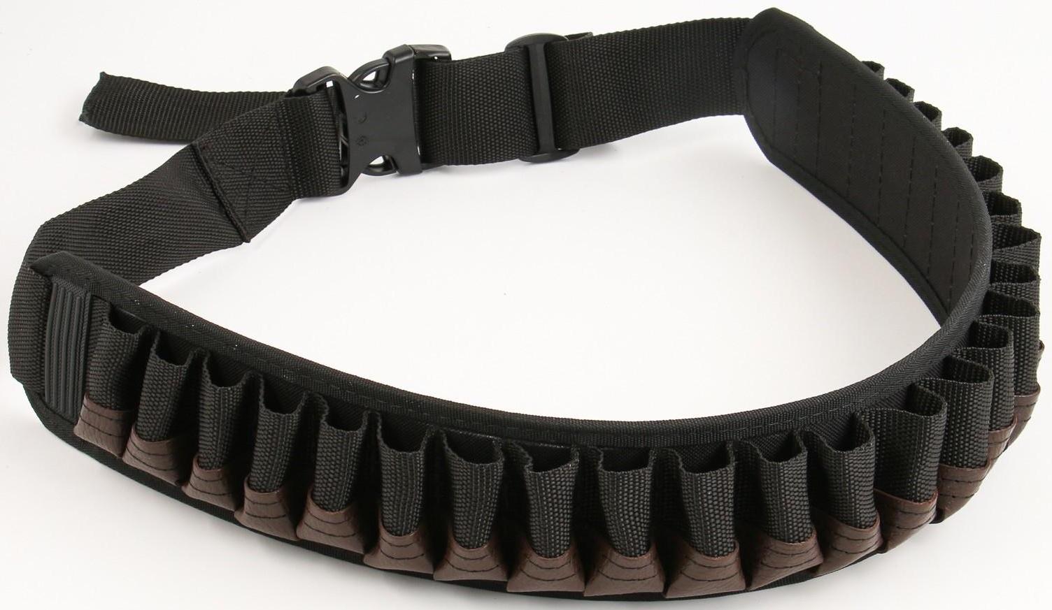 Патронташ открытый Люкс под 12 калибр, на 25 патронов, кордура, кожа