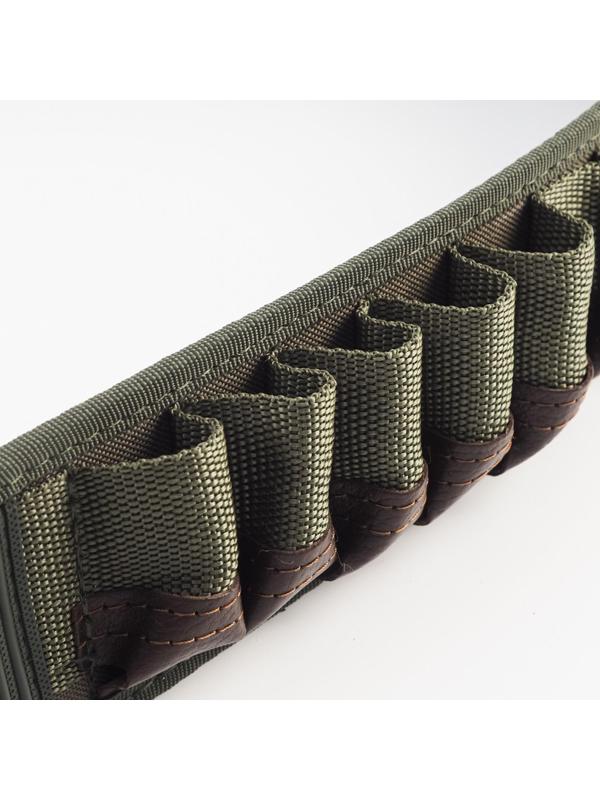 Патронташ открытый Люкс под 12 калибр, на 25 патронов, кордура, кожа