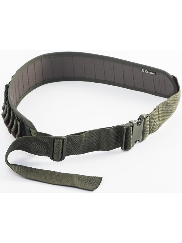 Патронташ открытый Люкс под 12 калибр, на 25 патронов, кордура, кожа