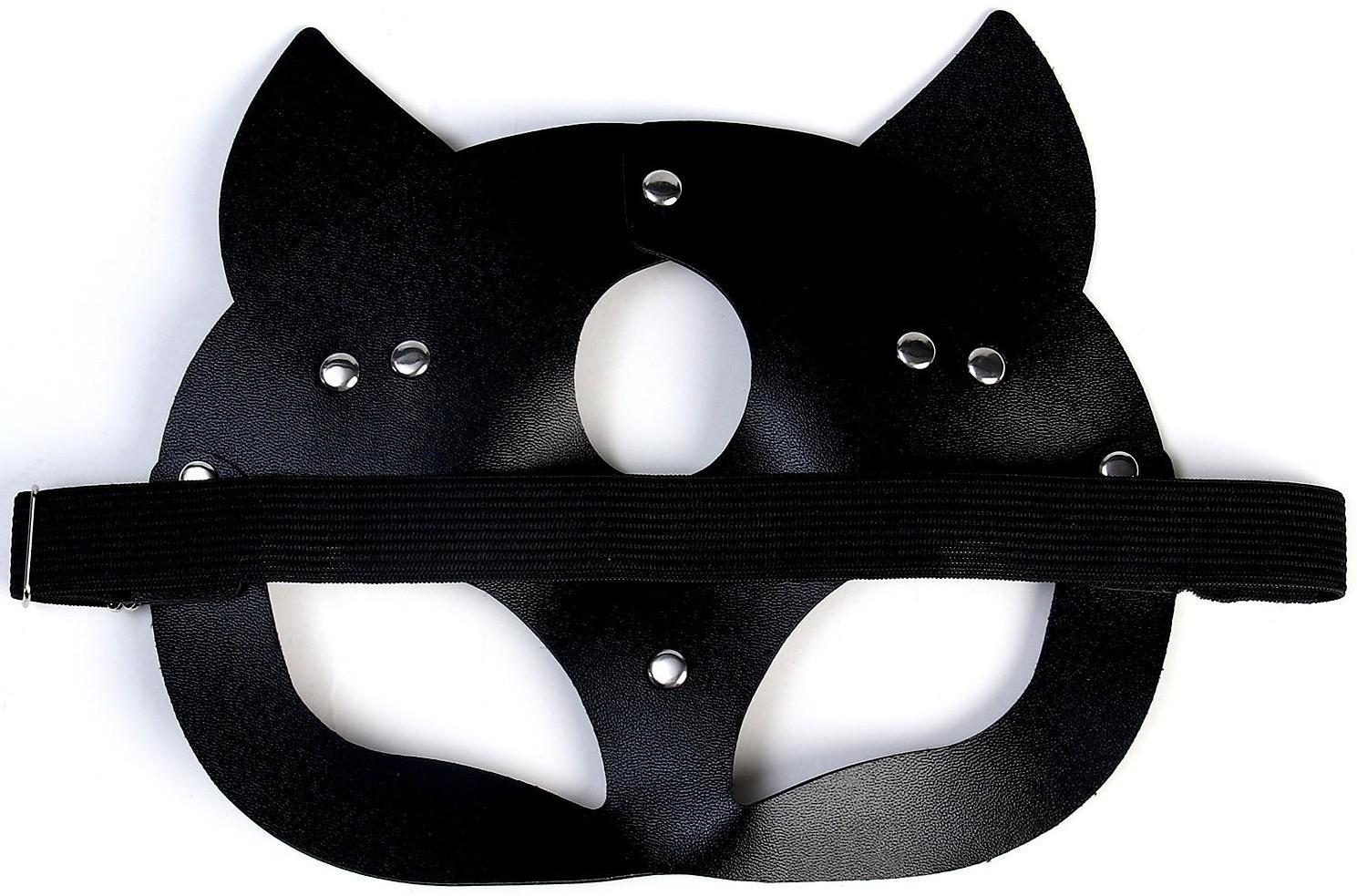 Карнавальная маска «Кошка», цвет чёрный