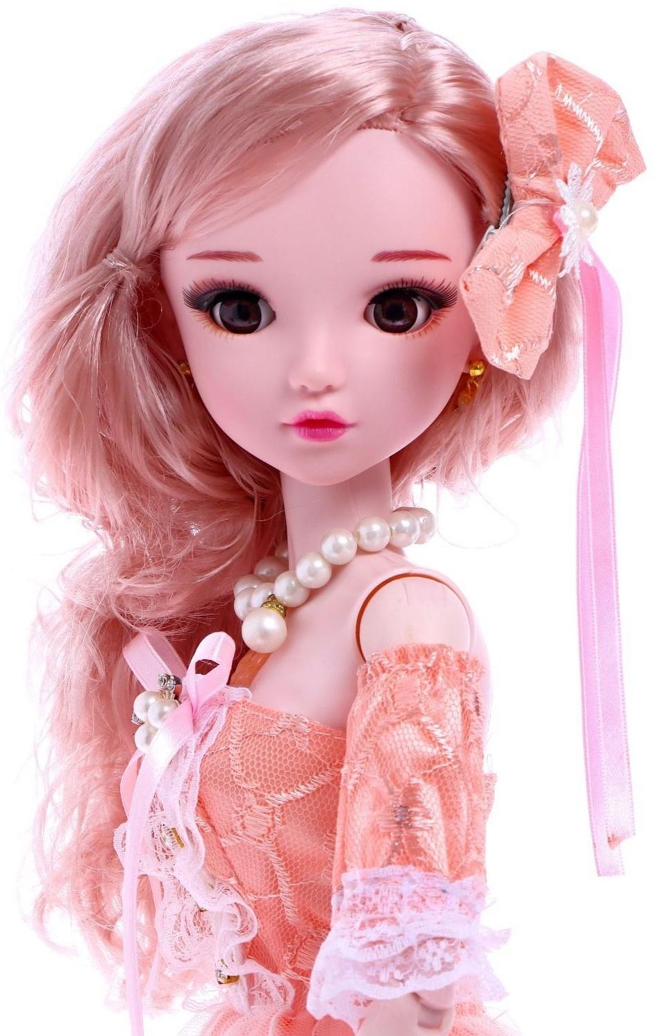 Кукла интерактивная шарнирная «Оля» в платье, с пультом