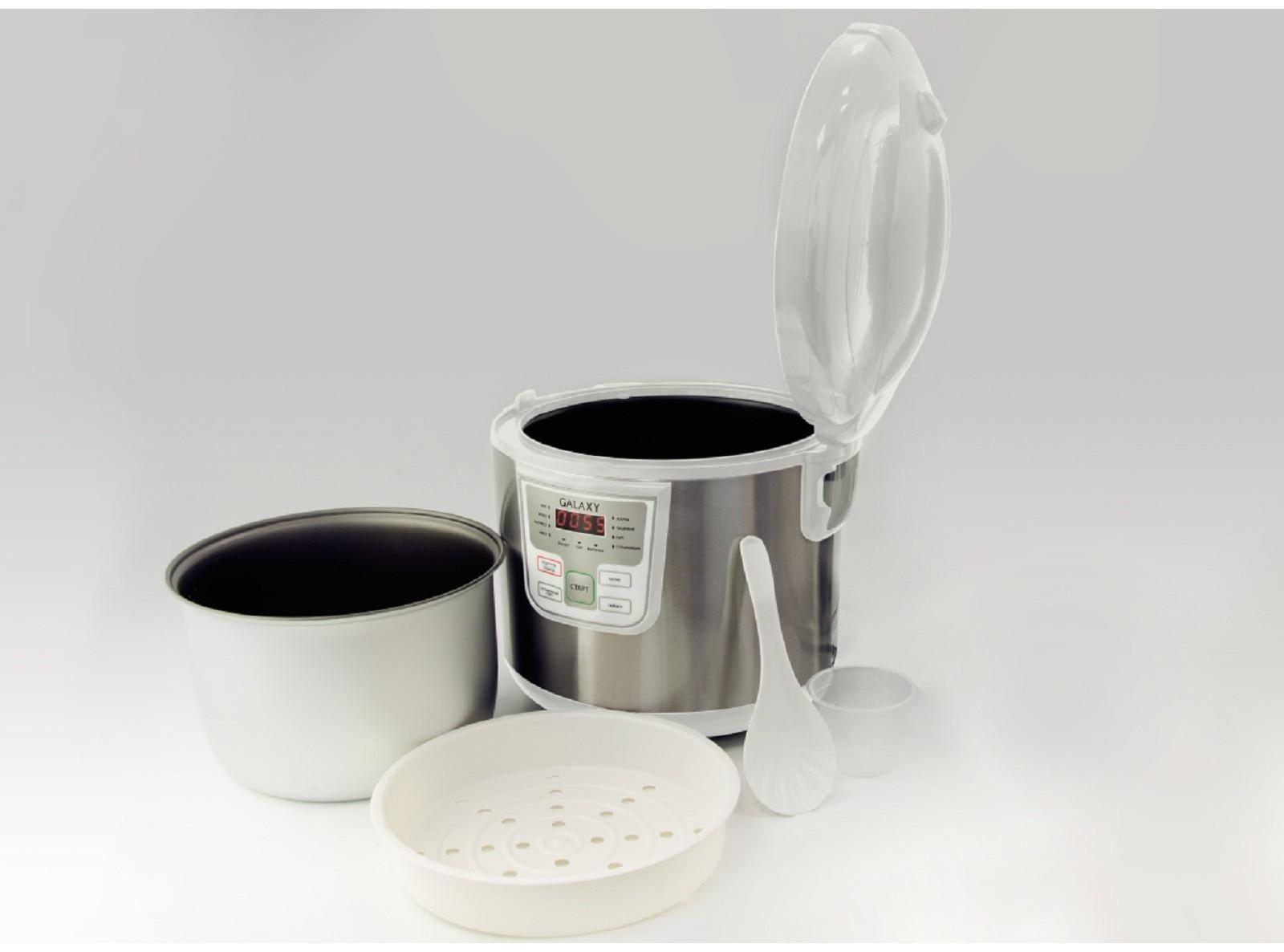 Мультиварка Galaxy GL 2641, 900 Вт, 5 л, 11 программ, с антипригарным покрытием, белая