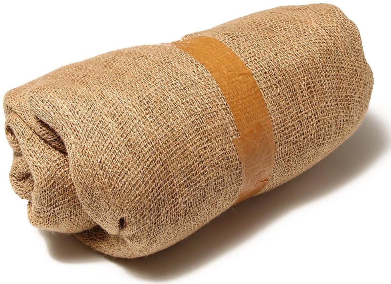 Джут натуральный, 10 × 1,1 м, плотность 190 г/м², плетение 34/22