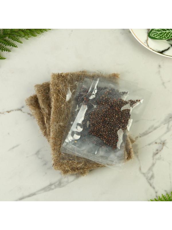 Набор для выращивания микрозелени «Редис санго»:лоток,семена (3 шт), льняной коврик (3 шт)