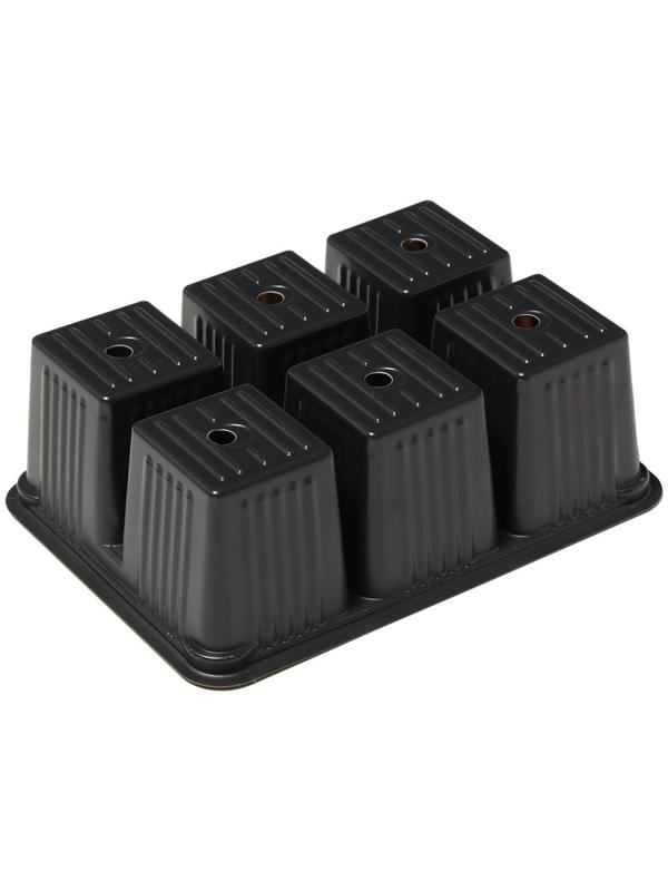 Кассета для рассады, 18 ячеек по 120 мл, поддон, терракотовый