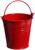 Ведерко декоративное, среднее: высота 7 см, диаметр 7 см, красное
