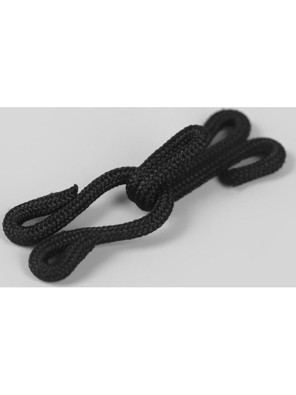 Крючок пришивной в оплётке, для верхней одежды, 35 × 12 мм, 5 шт, цвет чёрный