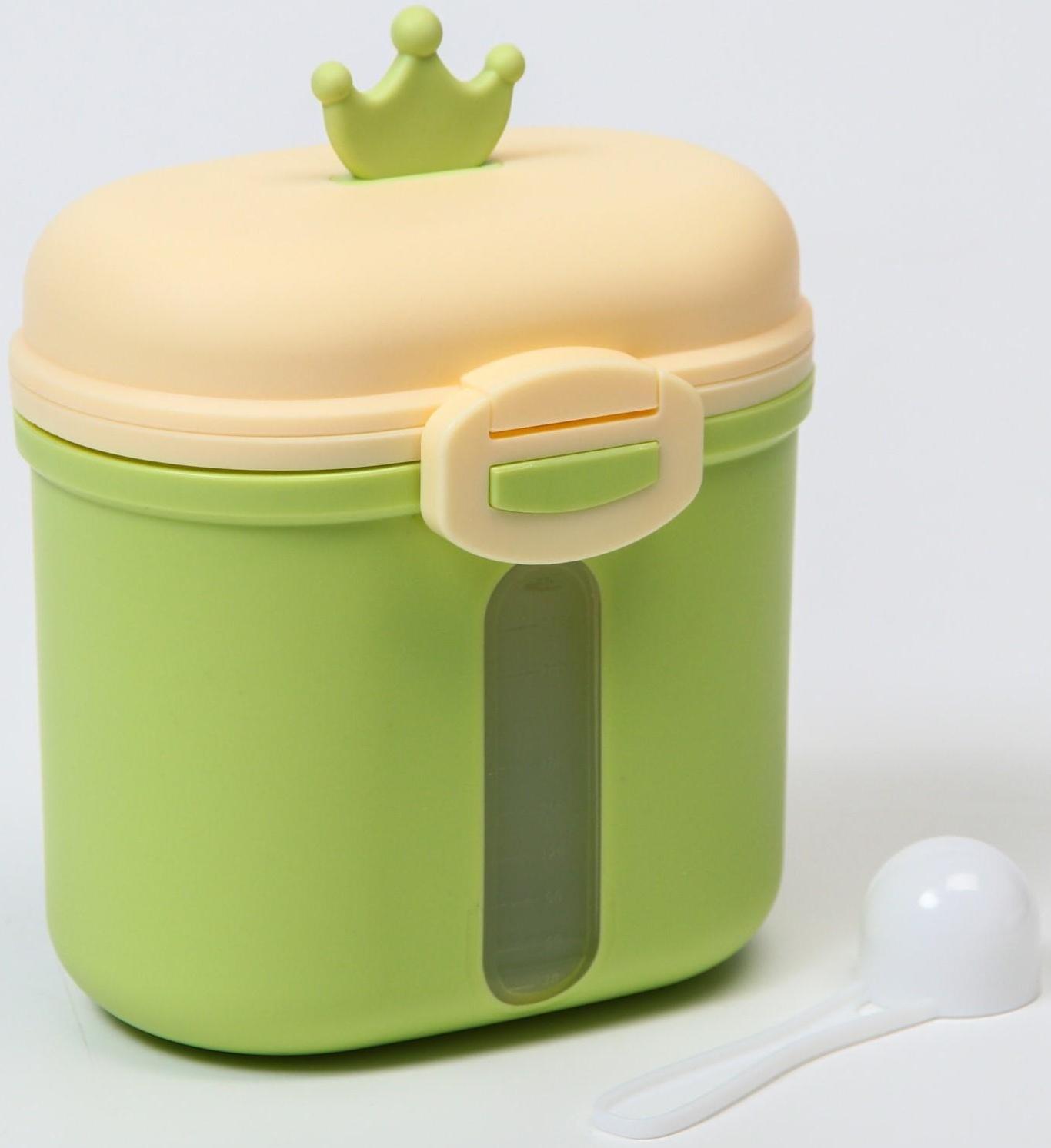 Контейнер для хранения детского питания «Корона», 360 гр., цвет зеленый