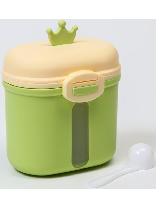 Контейнер для хранения детского питания «Корона», 360 гр., цвет зеленый