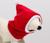 Шапочка новогодняя, флис, L-XL (ОМ 32-34, высота 26 см), бело-красная