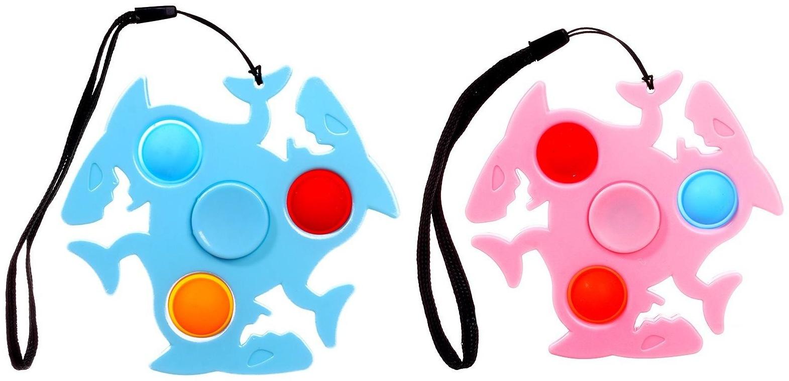 Спиннер «Акула», симпл-димпл, цвета МИКС