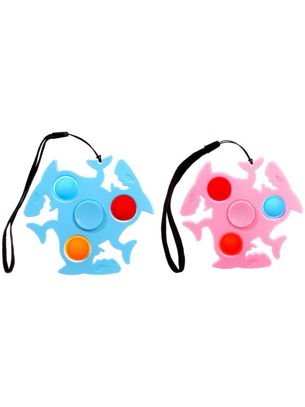 Спиннер «Акула», симпл-димпл, цвета МИКС