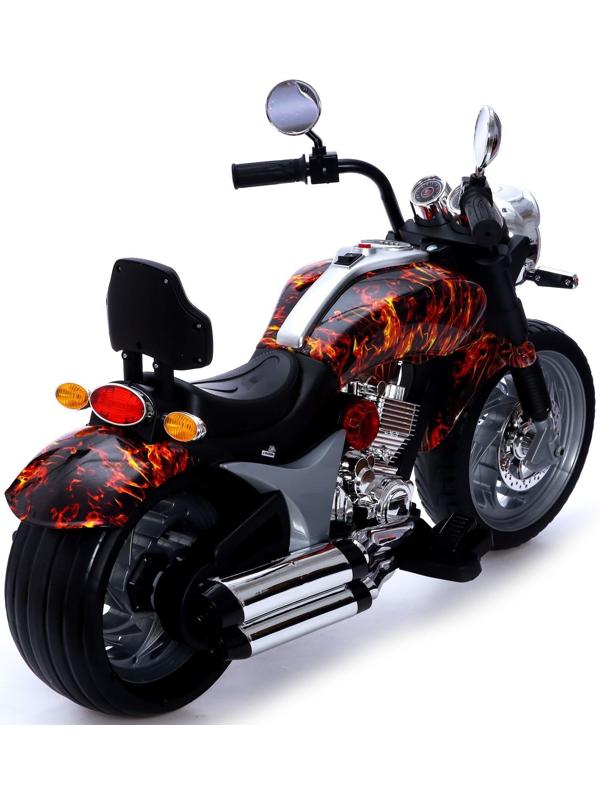 Электромотоцикл «Чоппер», 2 мотора, цвет пламя, глянец