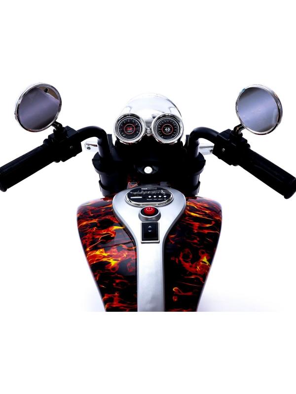 Электромотоцикл «Чоппер», 2 мотора, цвет пламя, глянец