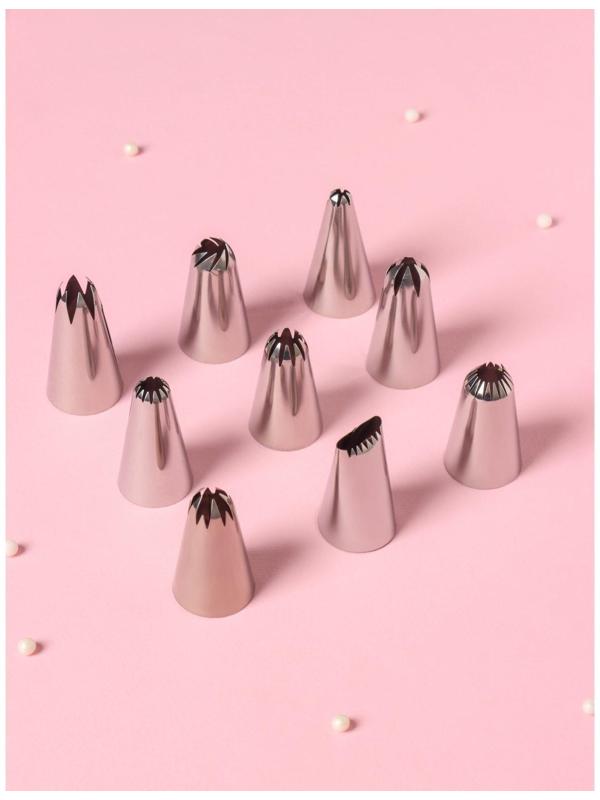 Набор насадок кондитерских KONFINETTA, 9 шт, d=2,5 см