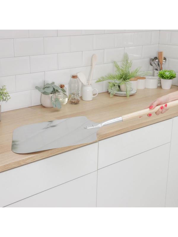 Лопата для пиццы из нержавеющей стали «Общепит», 96×35,5×2 см, полотно 35,5×40 см, толщина 1,5 мм