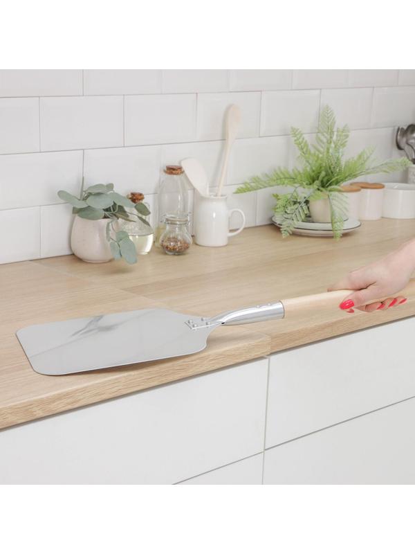 Лопата для пиццы из нержавеющей стали «Общепит», 83×23×2 см, полотно 23×26 см, толщина 1,5 мм