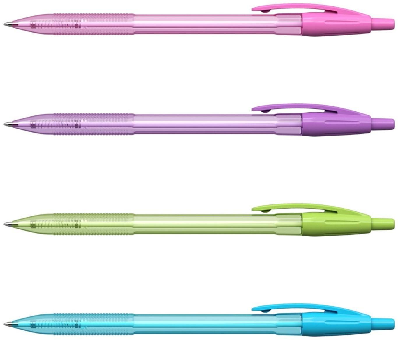 Ручка шариковая автоматическая ErichKrause R-301 Spring Matic, узел 0.7 мм, чернила синие, длина линии письма 2000 метров