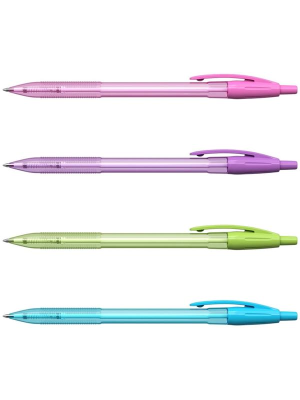 Ручка шариковая автоматическая ErichKrause R-301 Spring Matic, узел 0.7 мм, чернила синие, длина линии письма 2000 метров