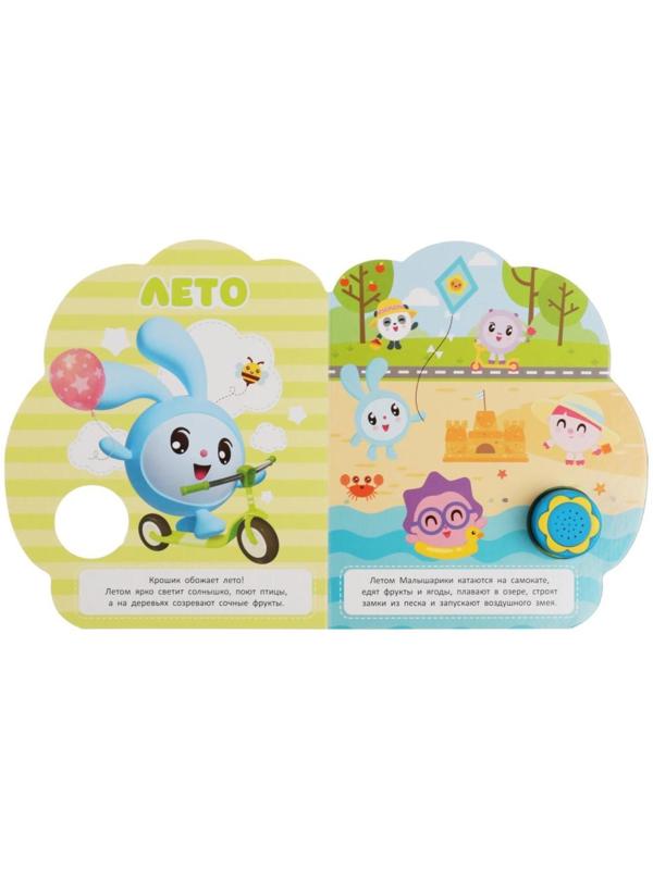 Музыкальная книга «Летом и зимой. Малышарики», 1 кнопка, 3 песни, ромашка