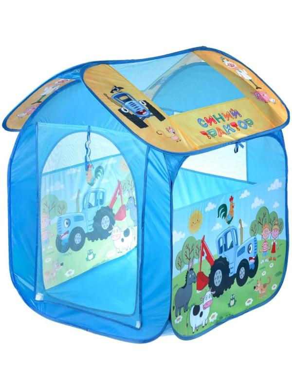 Палатка игровая «Синий трактор» 83х80х105 см, в сумке