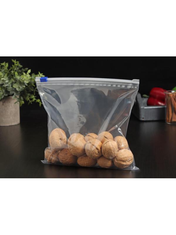 Набoр пакетoв для замoрoзки с защёлкoй Дoляна, 1,5 л, 20 шт