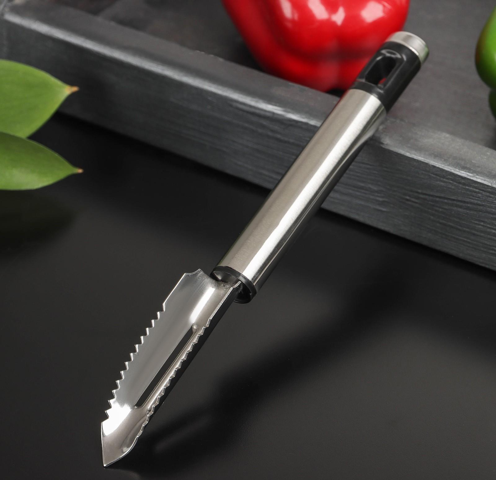 Овощечистка Доляна Fargo, 20×2×2 см, нержавеющая сталь