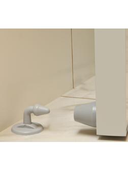 Дверной ограничитель LOCKLAND, изогнутый, цвет серый