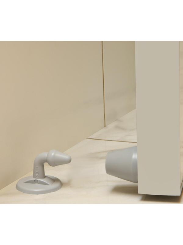 Дверной ограничитель LOCKLAND, изогнутый, цвет серый