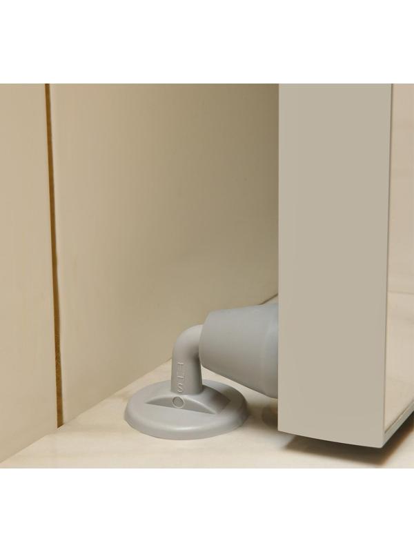 Дверной ограничитель LOCKLAND, изогнутый, цвет серый