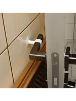 Дверной ограничитель LOCKLAND на ручку, d=15 мм, h=50 мм, цвет белый