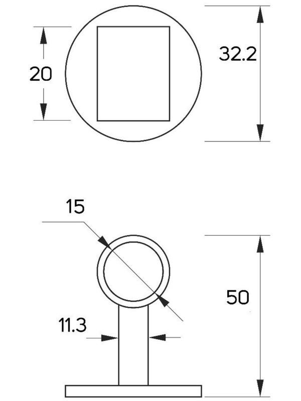 Дверной ограничитель LOCKLAND на ручку, d=15 мм, h=50 мм, цвет белый