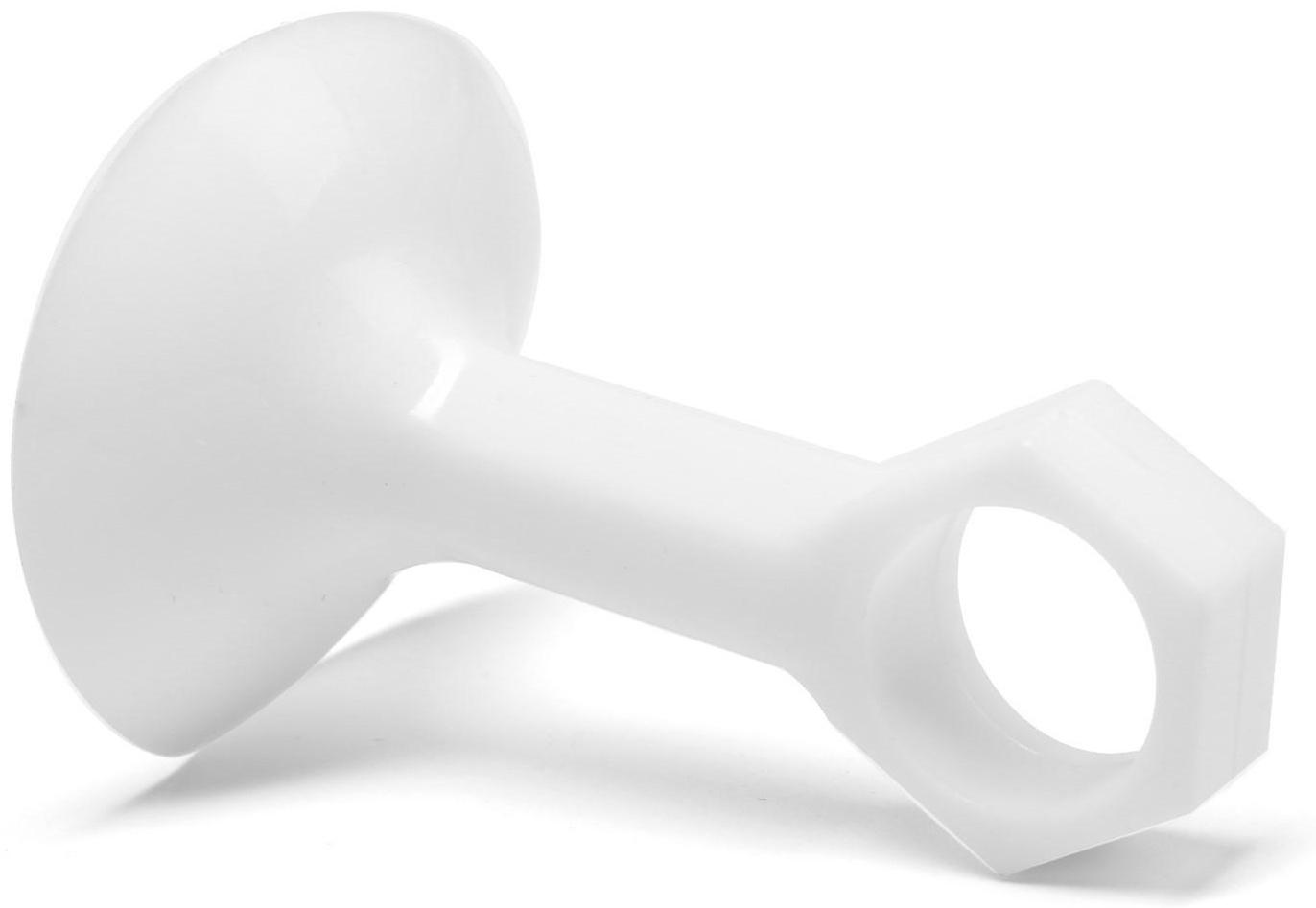 Дверной ограничитель LOCKLAND на ручку, d=18 мм, h=68 мм, цвет белый