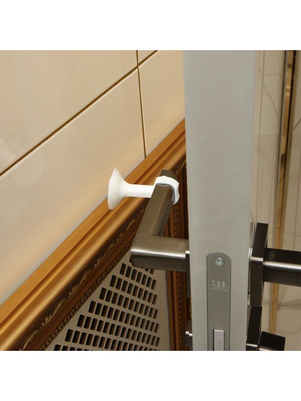 Дверной ограничитель LOCKLAND на ручку, d=18 мм, h=68 мм, цвет белый