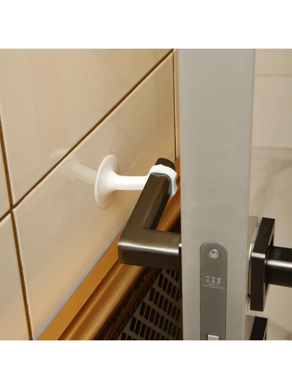 Дверной ограничитель LOCKLAND на ручку, d=18 мм, h=68 мм, цвет белый