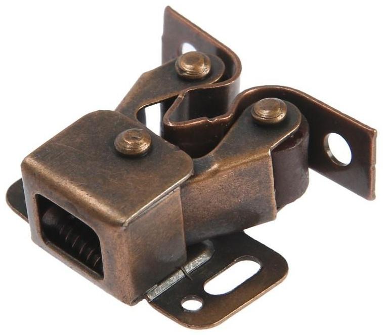 Двойная роликовая защёлка-стопор LOCKLAND, железная, цвет медь