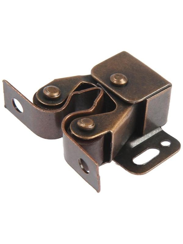 Двойная роликовая защёлка-стопор LOCKLAND, железная, цвет медь