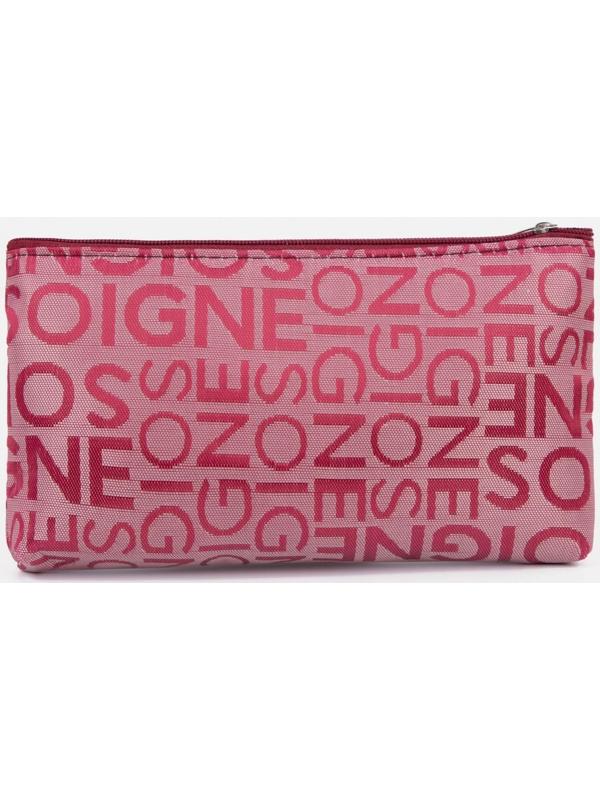 Косметичка на молнии, цвет бордовый