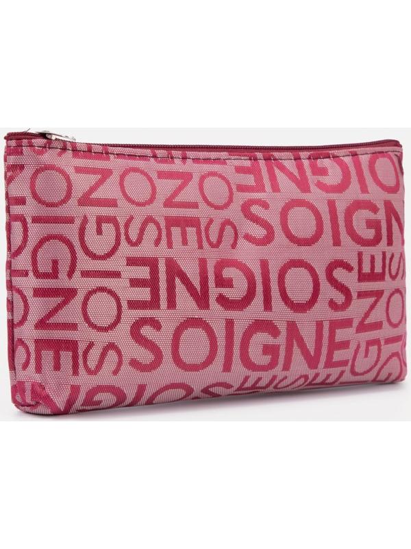 Косметичка на молнии, цвет бордовый