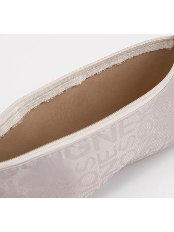 Косметичка на молнии, цвет белый