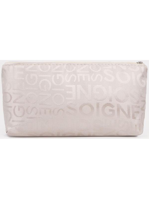 Косметичка на молнии, цвет белый