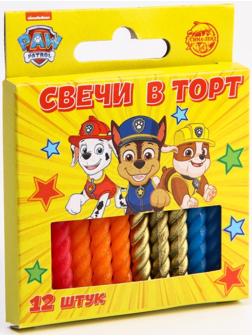 Набор витых свеч в торт 12 шт 