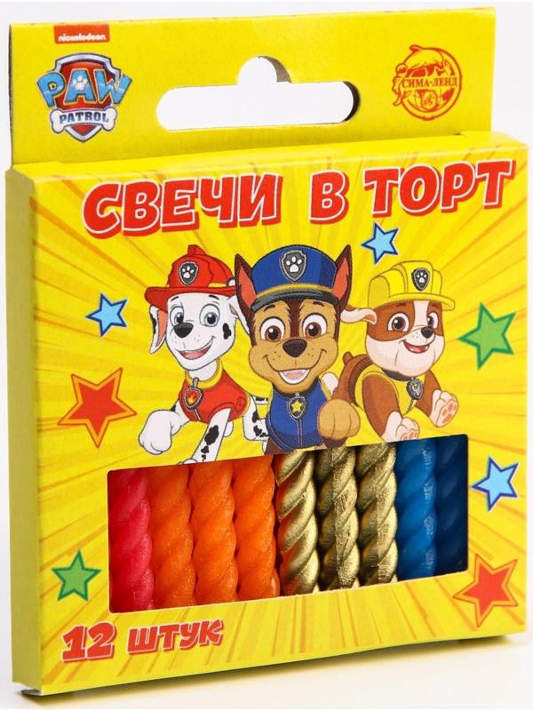 Набор витых свеч в торт 12 шт 