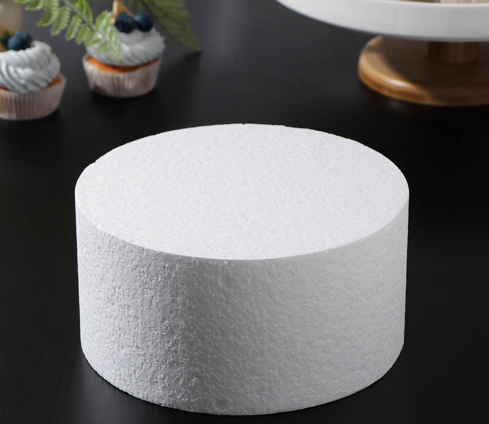 Фальшярус для торта круглый, d=20 см, h=10 см, цвет белый