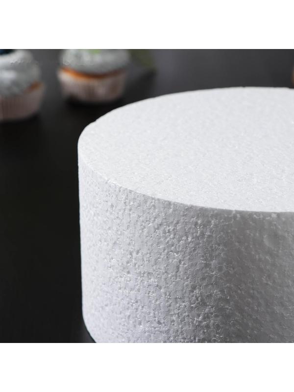 Фальшярус для торта круглый, d=20 см, h=10 см, цвет белый