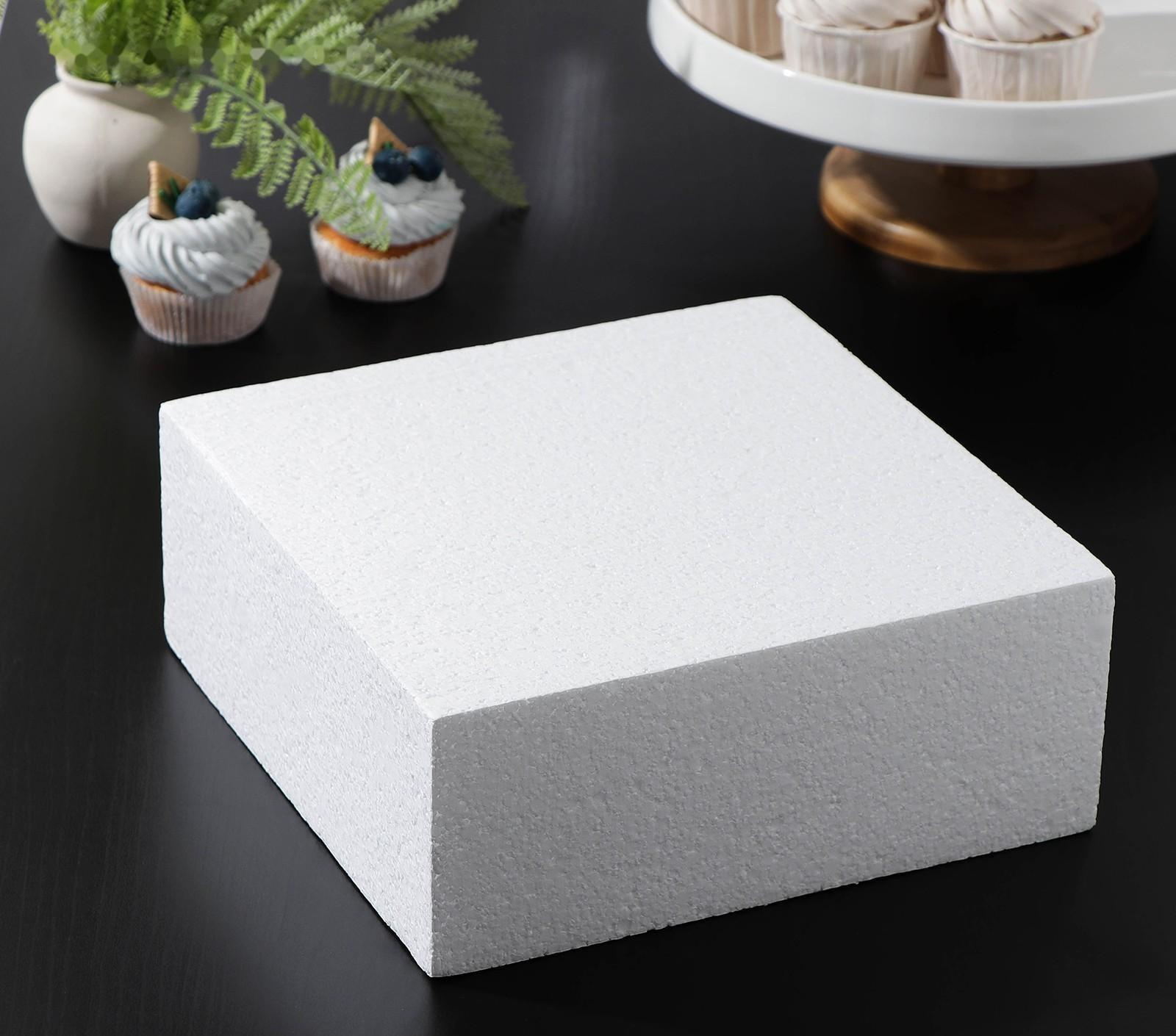 Фальшярус для торта квадратный, 25×25 см, h=10 см, цвет белый