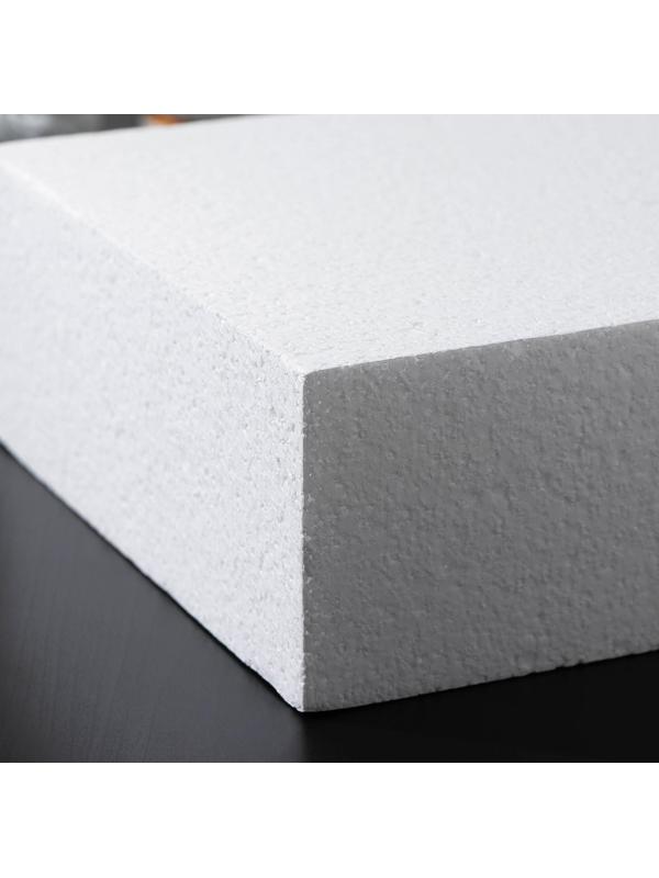 Фальшярус для торта квадратный, 25×25 см, h=10 см, цвет белый