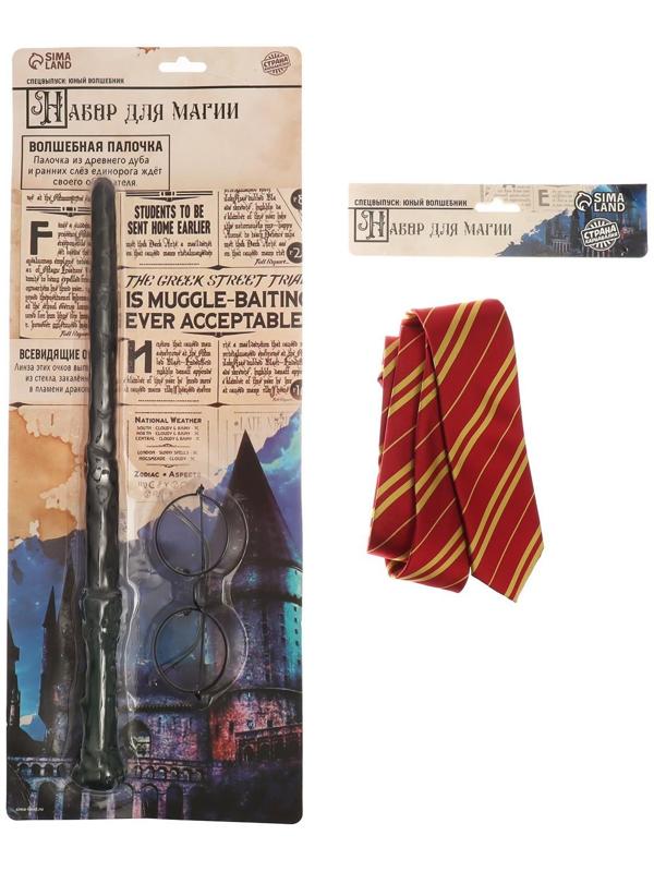 Набор для магии «Юный волшебник» (очки+ палочка+ галстук)