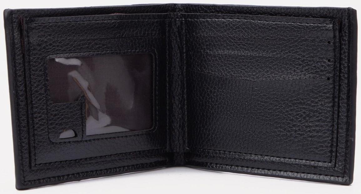 Портмоне без застёжки, для купюр, для карт, цвет чёрный