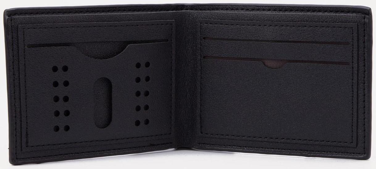 Портмоне без застёжки, для купюр, для карт, цвет чёрный